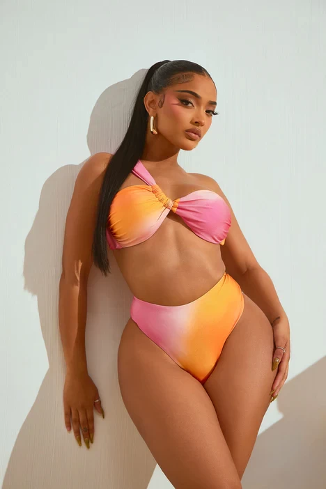 As The Sun Sets 2 Piece Bikini - Pink/combo