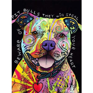 HUACAN 5D DIY Diamond Embroidery Mosaic Animal Dog Abstract Text Diamond Painting Full Drill Rhinestone For Home Decor