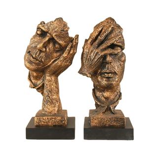 Nordic Creative Art Furnishings Resin Sculpture Interior Home Decorations Thinker Statue Silence Is A Golden