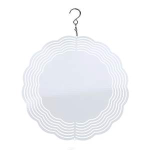 Other Home Decor For Aluminum Sublimation 25*25 CM Round Double Sided White Metal Wind Chime