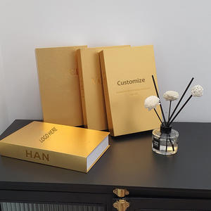 Hot sale high quality famous brand printed faux designer decor faux books for home decoration
