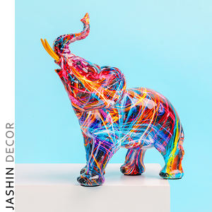 Nordic Home Decor Creative Colorful Elephant Decoration Modern Art Craft Decoration