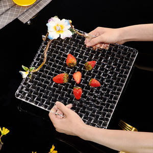 Noshman brand factory directly sells new luxury glass fruit plate dining table art home decoration fruit display plate
