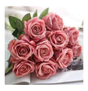 Table Decoration Rose Flowers Vase Flower Arrangement Artificial Centerpiece Flower For Home Decor