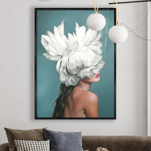 Support Customize Living Room Leather Painting Figure Flower Simple Home Decoration Western Style Painting And Wall Art Painting