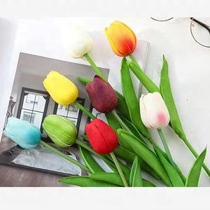 Luyue home decor 33cm Real touch Latex artificial Flowers DIY Wedding Bouquet artificial tulip flowers