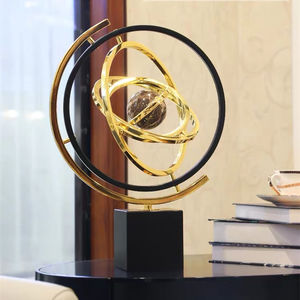 globe metal crafts for home decoration desktop art decor sculpture metal home decoration for study room