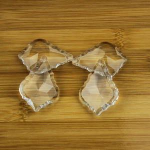 Big Sale 50mm Glass Chandelier Maple Leaf Pendants Clear Glass Home Decoration Lighting Lamp Crystal Glass Drop Decoration