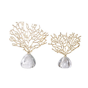 Interior Home Decorations Items sculpture Table Objects Home Accents Handcraft Metal Coral Sculpture Other Home Decorations
