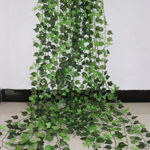 Artificial Plant Vines Wall Hanging Rattan Leaves Branches Outdoor Garden Home Decoration Plastic Fake Silk Leaf Green Plant