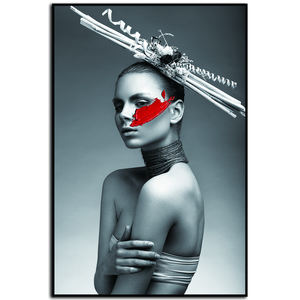 OEM Modern Women Poster crystal porcelain canvas prints home decor Portrait wall art painting