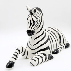 Zebra house sculptural figures modern ornaments porcelain interior home decoration