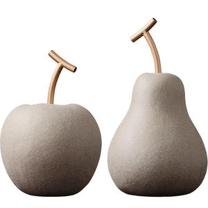 Hot sell Modern Nordic ceramics simulation pear apple decoration creative home decoration home decor