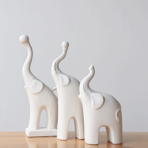 European creative ceramic craft animal elephant living room modern home decoration