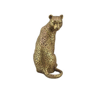 Cast Poly Resin Wild Leopard Statues Home Decoration Ideas
