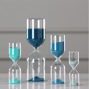 Timer 5 Minutes Hourglass High Borosilicate Glass Blue Hourglass Timer Children Gifts Sand Timer Home Decoration