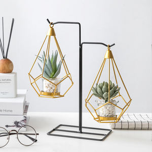 Living Room House Desktop Light Luxury Plant Ornaments Metal Home Decoration