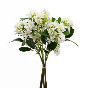 QIHAO Factory Fabric Wedding Decorative May Flower Sweet Osmanthus Flower Fragrans Artificial Flower Bouquet for Home Decor