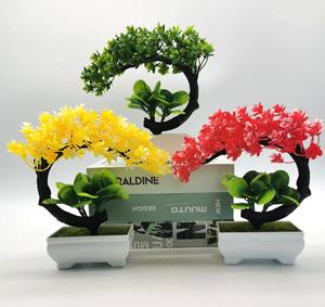 artificial bonsai plant plastic plum flower as artifacts home decor