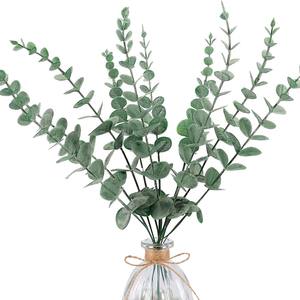 Real Touch Leaf Artificial Eucalyptus Stem Faux Eucalyptuses Wedding Bouquet Centerpiece Home Decor green