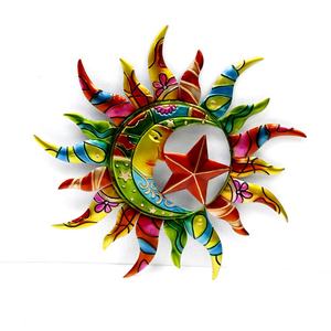 Hot Sale Metal Sun Moon Face Hanging Wrought Wall Mounted Art Sunface Wall Decor Home Decor