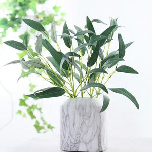 E-2935 Real Touch Leaf Artificial Eucalyptus Stem Faux Eucalyptuses Wedding Bouquet Centerpiece Home Decor