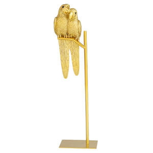 Factory direct sale Nordic Gold Resin Parrot Decoration Other Home Decor