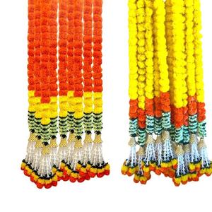 Artificial Flower Garland Lines Marigold Mango Flower Strings Artificial Indian Wedding Decor Home Decor Wedding Backdrop Decor