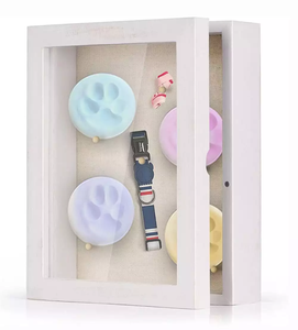 2022 simple and popular vintage style white blue photo frame dark art shadow box handmade artwork home decoration