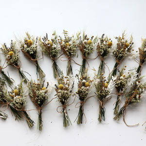 Home Decor Dried Bouquet Decorative Flowers and Plants craspedia wheat ruscus lavender daisy real flowers Small Bouquet Flower