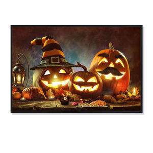Wizard's hat jack-o '-lantern, LED painting, mural, Halloween home decor