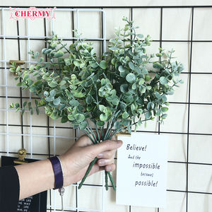 FREE SAMPLE Artificial Plants Soft Latex Eucalyptus Leaf Home Decor