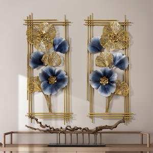 Gold leaves luxury home decor 3D metal wall decoration
