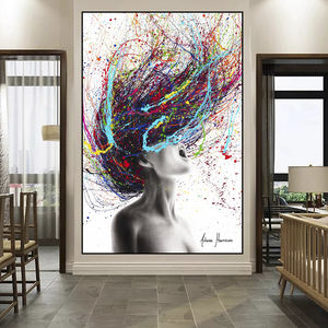 Canvas Poster Abstract Hair Salon Art Modern Decorative Picture Living Room Home Decor
