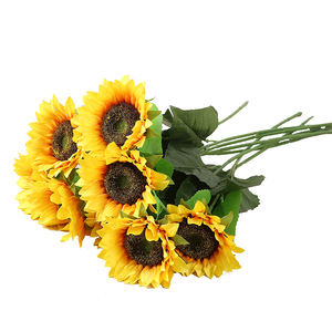 Artificial Sunflowers Flower Backdrop Sunflower Silk Artificial For Home Decoration