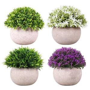 Dried flowers Artificial Potted Household Desktop Decoration Green Plant Mini Simulation Plant Bonsai Table Rome Home Decor