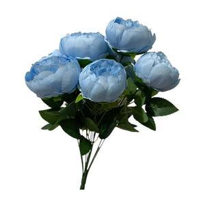 European Classical Artificial Peony 9 Heads Peony Silk Flowers Peony Bouquets Wedding Home Decoration