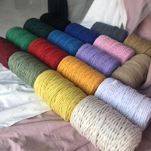 Lowest price Home Decor 3MM 100m roll colored cotton rope macrame cord DIY rope