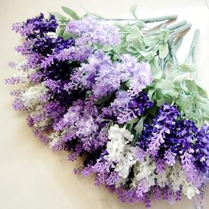 10 Heads Artificial Flowers Spike Lavender Wedding Flower Bridal Bouquet Party Home Decoration