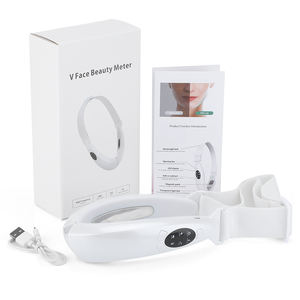 V Face Lifting Massager Double Chin Removal Facial Skin Tightening Slimmer Chin Reducer LED Therapy EMS Beauty Device