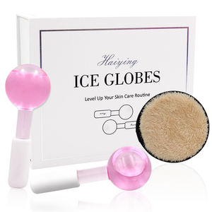 Private Label Ice Globes For Face Pink Blue Roller Facial Massage Ball Cooling Skin Care Beauty Products