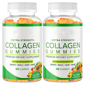 Private Label OEM Extra Strength Collagen Enhancing Ingredients Vegan Superfruits Vitamin Gummies Support Beauty And Wellness