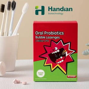 Amazon Hot Sale Sugar Free Oral Probiotic Bubble lozenges Tablet 3 Billion CFU Support Teeth Gums Health and Fresh Breath