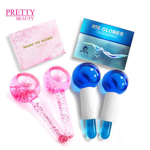 Magic Cooling Jawline Ball Beauty Personal Care Eye Massager Pink Facial Ice Globes For Face With Video