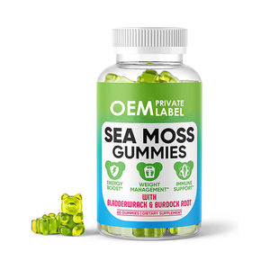 Best price private label health food supplement immune system halal candy 3000mg sea moss gummies