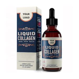 Private Label Gluten Free Liquid Collagen Peptides Drops Biotin Collagen Drink for Skin Care Beauty