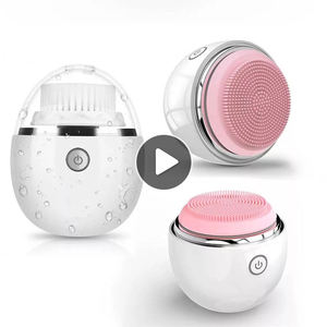 2023 shopee ebay AliExpress Amazon hot selling Beauty waterproof electric Sonic Face spin soft silicone Facial Cleansing Brush
