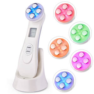 Microcurrents Machine for Face 5 in 1 RF Radio Frequency Led Light Therapy Facial Lifting Massager Skin Tightening Care Beauty