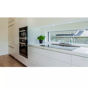 Luxury Villa Home Improvement Assembled White Modular Kitchen Cabinet