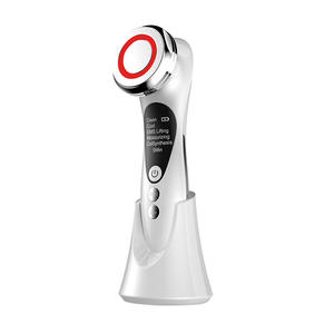 Portable Home Use Improve Skin Elasticity Ultrasonic Vibration Red Blue Light Hot Cold Beauty Instrument